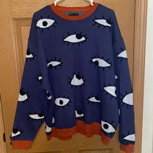 Purple and Orange Eyeball Sweater